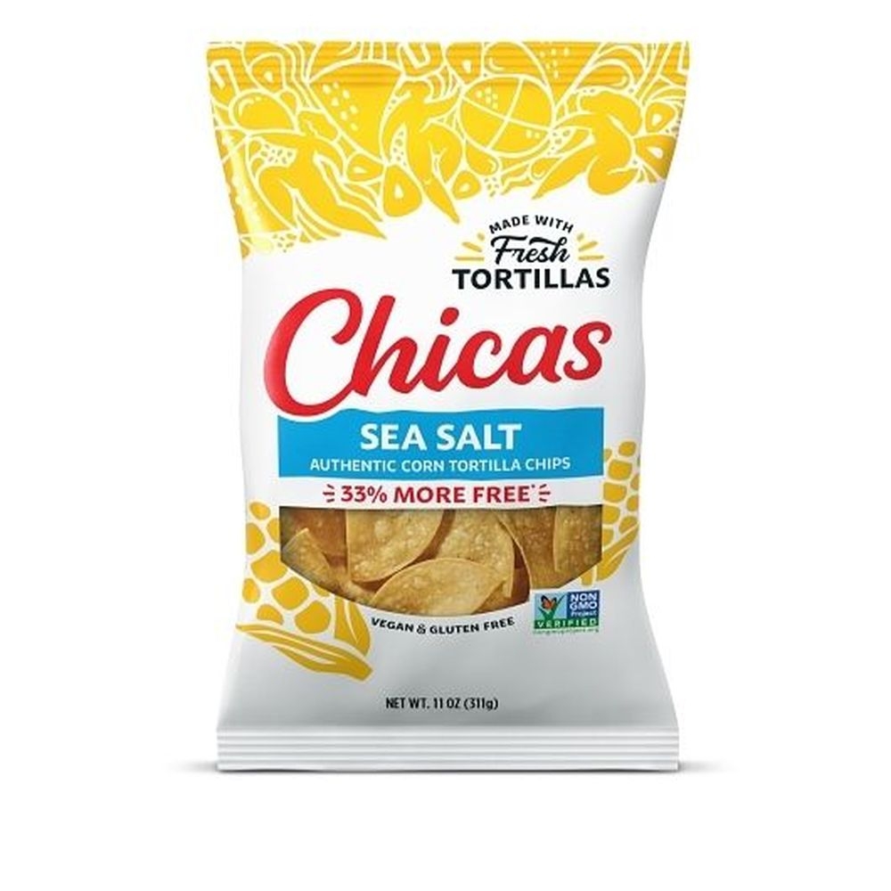 Chicas Original Corn Tortilla Chips Lightly Seasoned with Sea Salt, 11 Ounce -- 9 per case