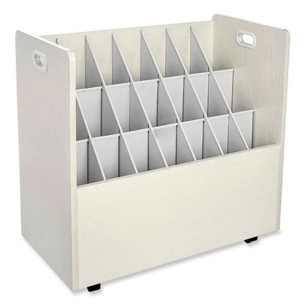 Safco Tan 21 Compartments Mobile Roll File, 30.25 x 15.75 x 29.25 inch