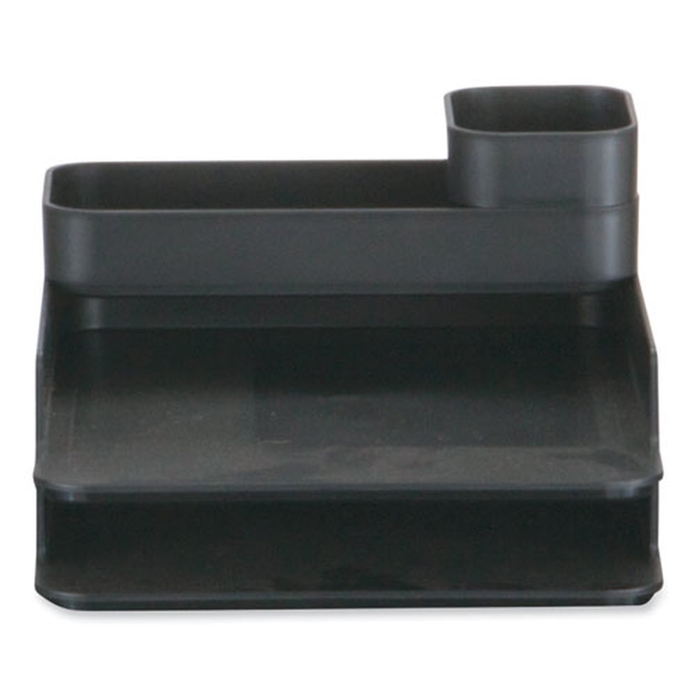 Safco Plastic Black 4 Sections Stacking Desktop Sorter Set, 10 x 12.25 x 6.25 inch