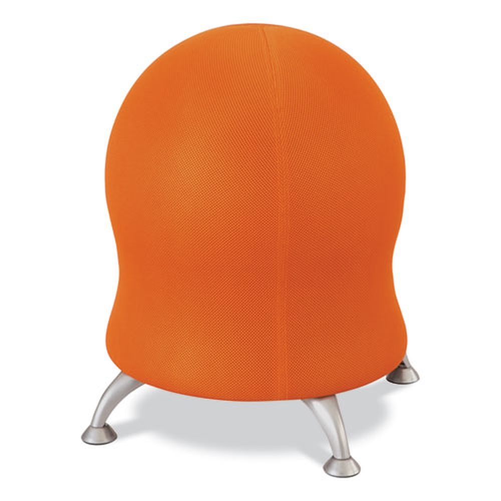 Safco Orange Fabric Backless Zenergy Ball Chair, Supports Up to 250 Pound