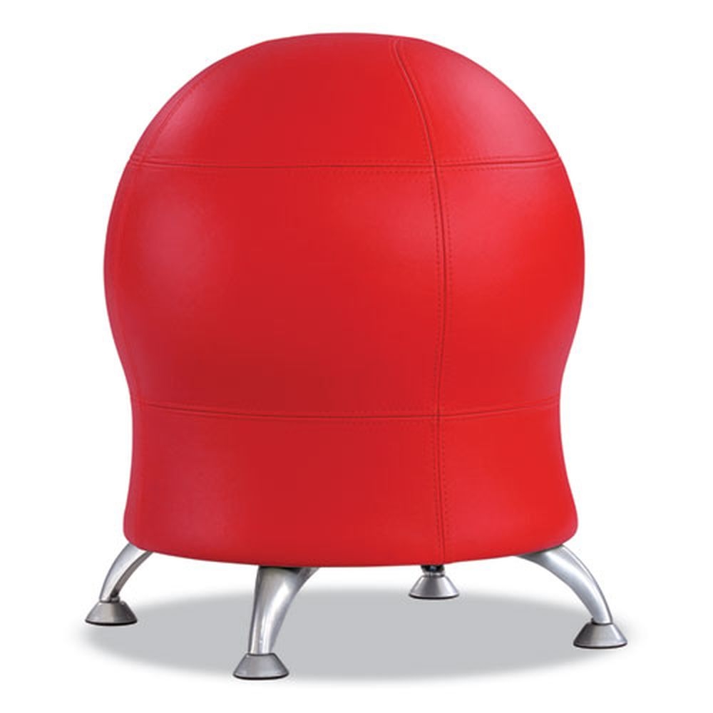 Safco Red Vinyl Backless Zenergy Ball Chair, Supports Up to 250 Pound