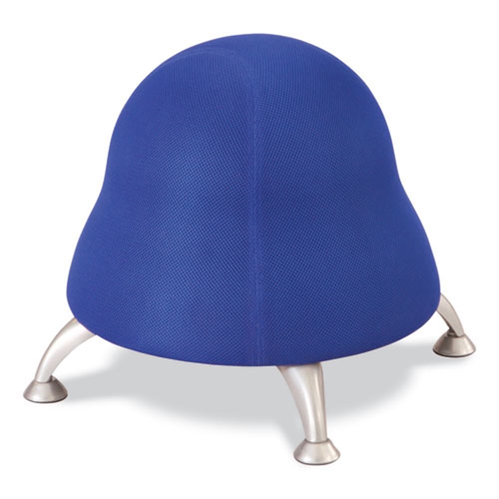 Safco Blue Fabric Seat Silver Base Backless Runtz Ball Chair, Supports Up to 250 Pound