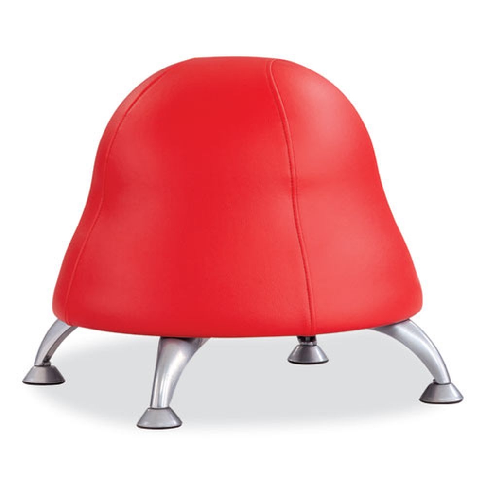 Safco Red Vinyl Seat Silver Base Backless Runtz Ball Chair, Supports Up to 250 Pound