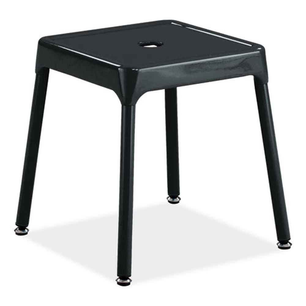 Safco 15 to 15.5 inch Seat Height Black Seat and Base Backless Steel Guest Stool, Supports Up to 275 Pound