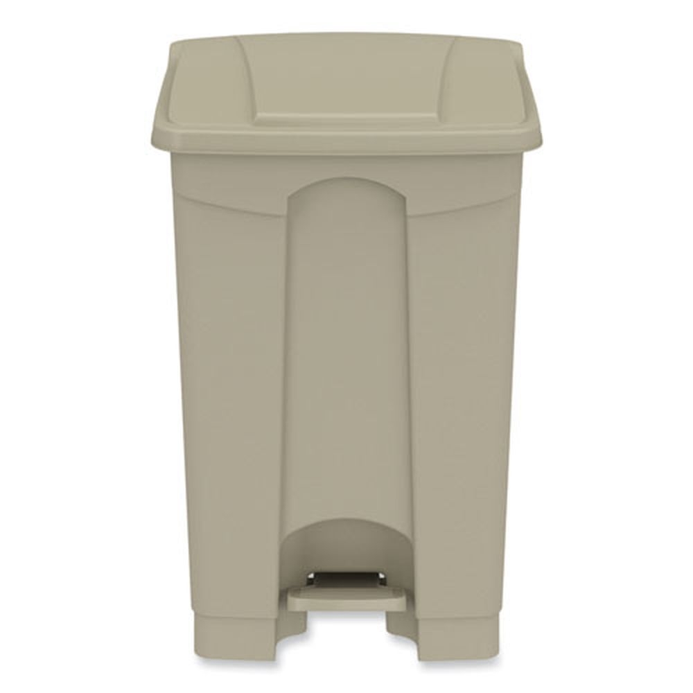 Safco Tan Plastic Step On Receptacle, 12 Gallon Capacity