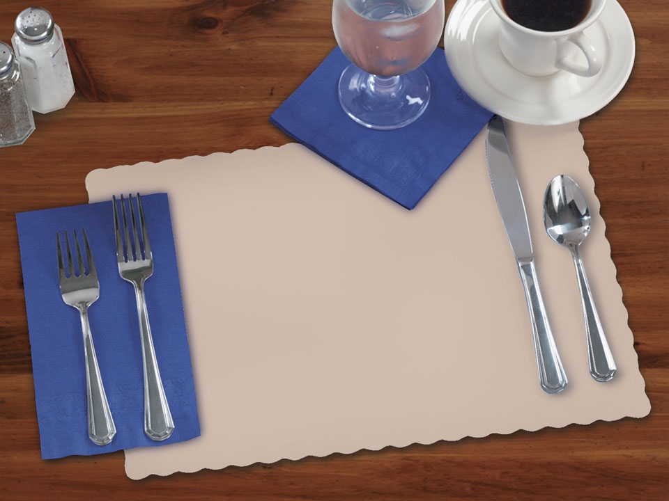 Smith Lee Beige Placemat, 9.75 x 13.75 inch -- 1000 per case.