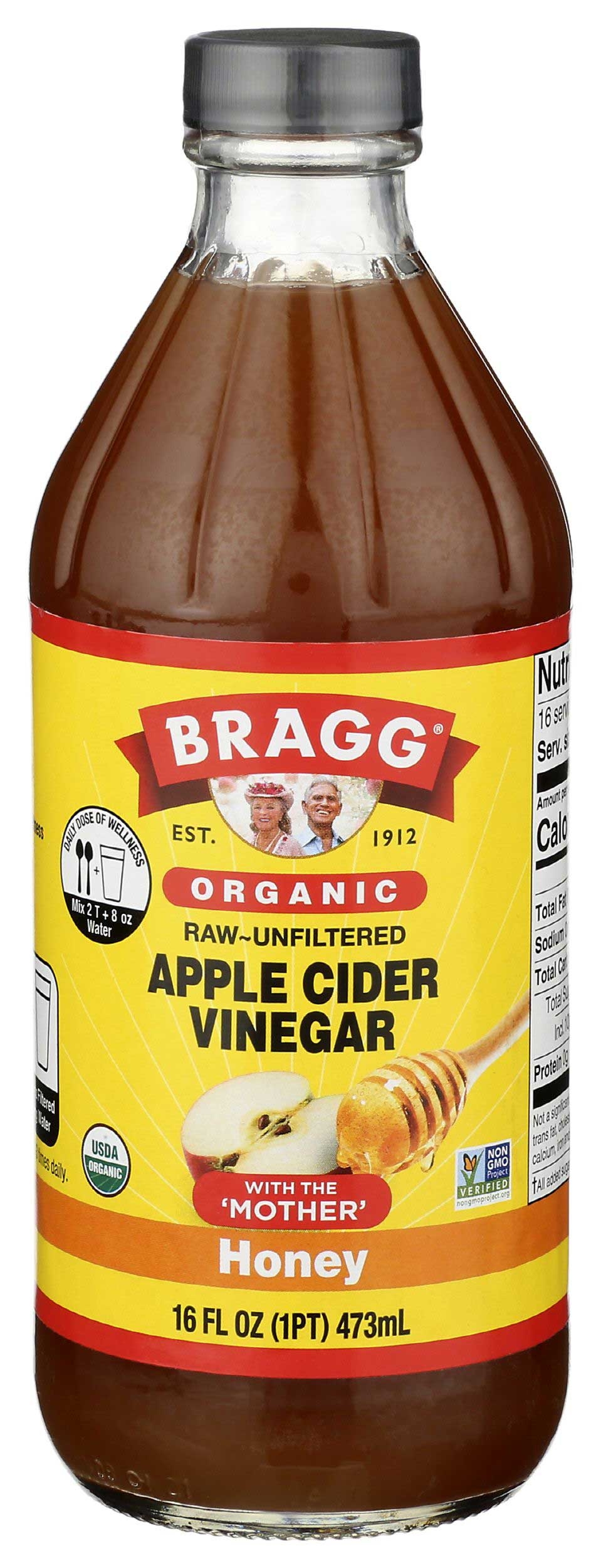 Bragg Organic Honey Apple Cider Vinegar Blend, 16 Fluid Ounce -- 12 per case