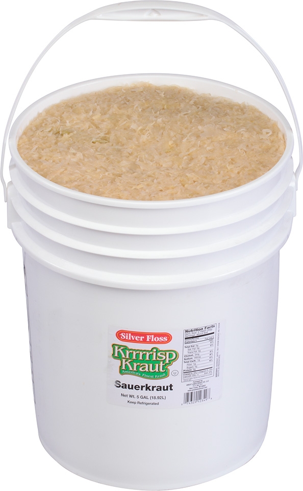 Silver Floss Sauerkraut Fresh Krrrrisp Kraut, 5 Gallon.