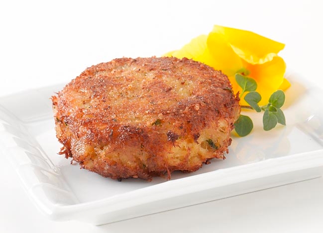 Miss Sallys 3 Ounce Raw Jumbo Lump Crab Cake, 3 Pound -- 2 per case.