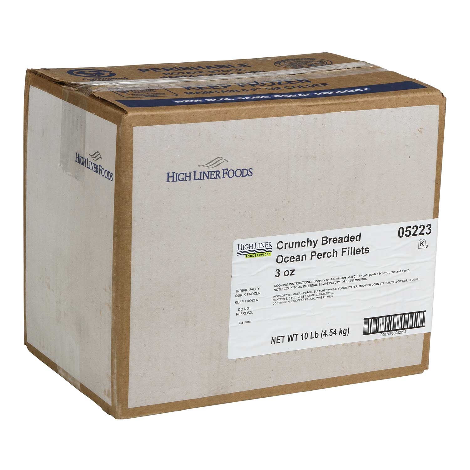 Viking Breaded Natural Ocean Perch Fillets, 10 Pound.