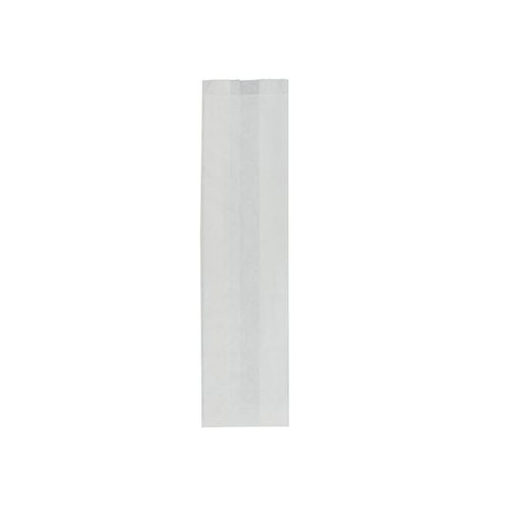 Durable Packaging 3 x 2 x 12 inch White Grease Resistant Hot Dog Bag, 1000 count
