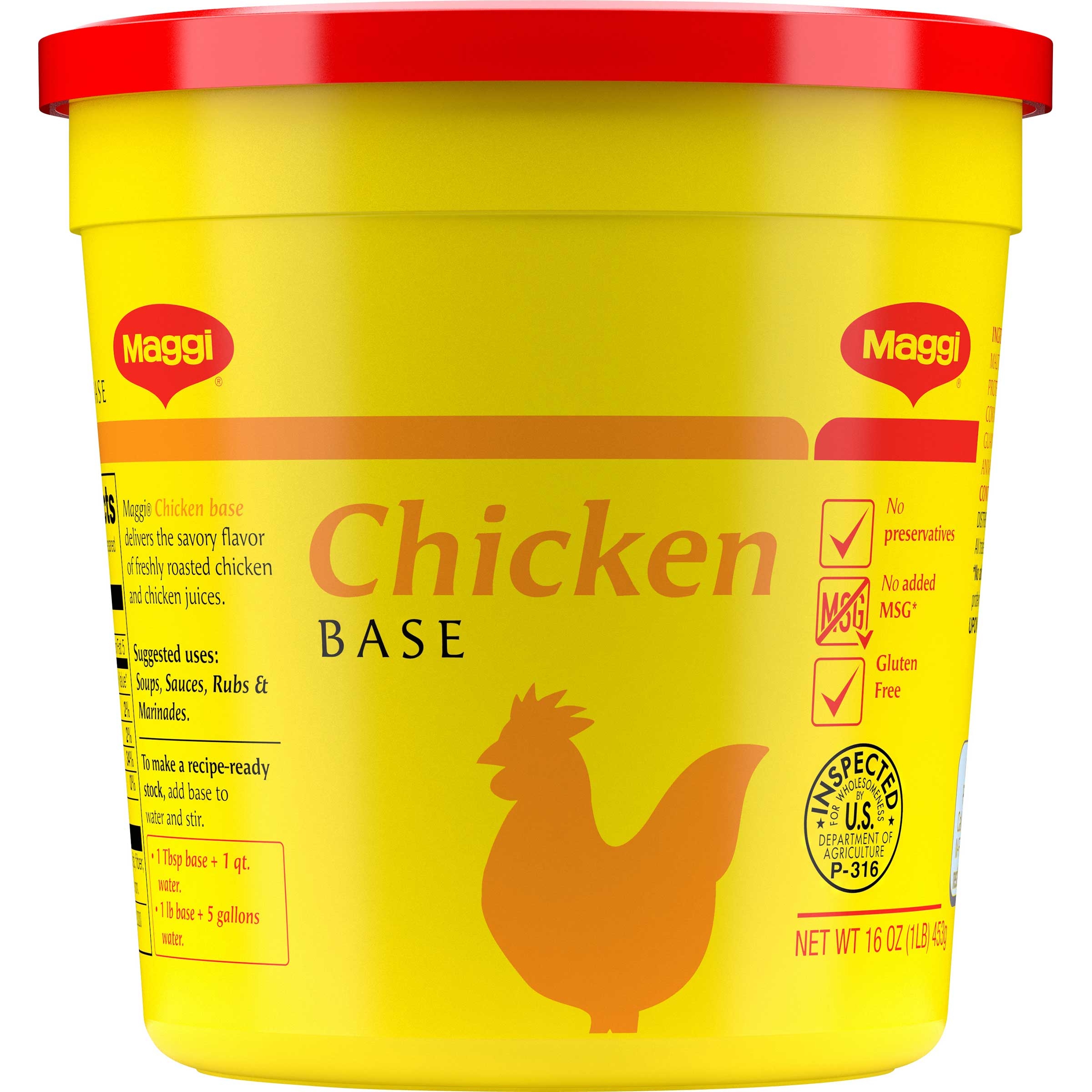 Maggi Chicken Ingredient Base, 1 Pound -- 6 per case.