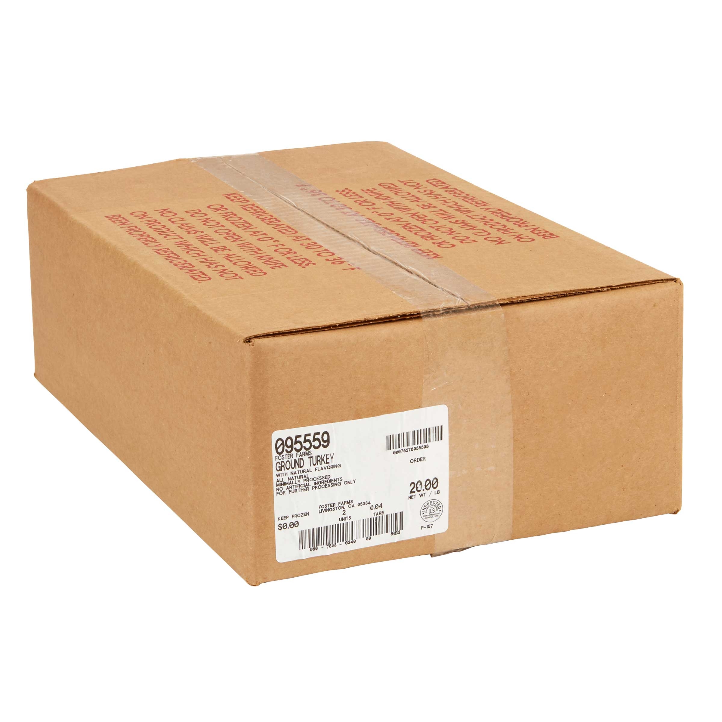 Foster Farms Ready To Cook Ground Turkey -- 2 per case.