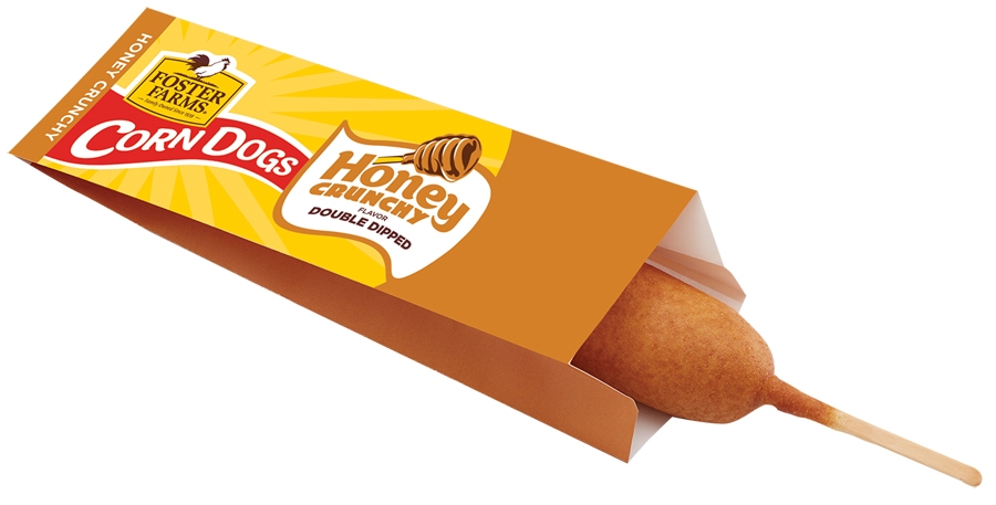 Foster Farms Chicken Corn Dog, 4 Ounce -- 36 per case.