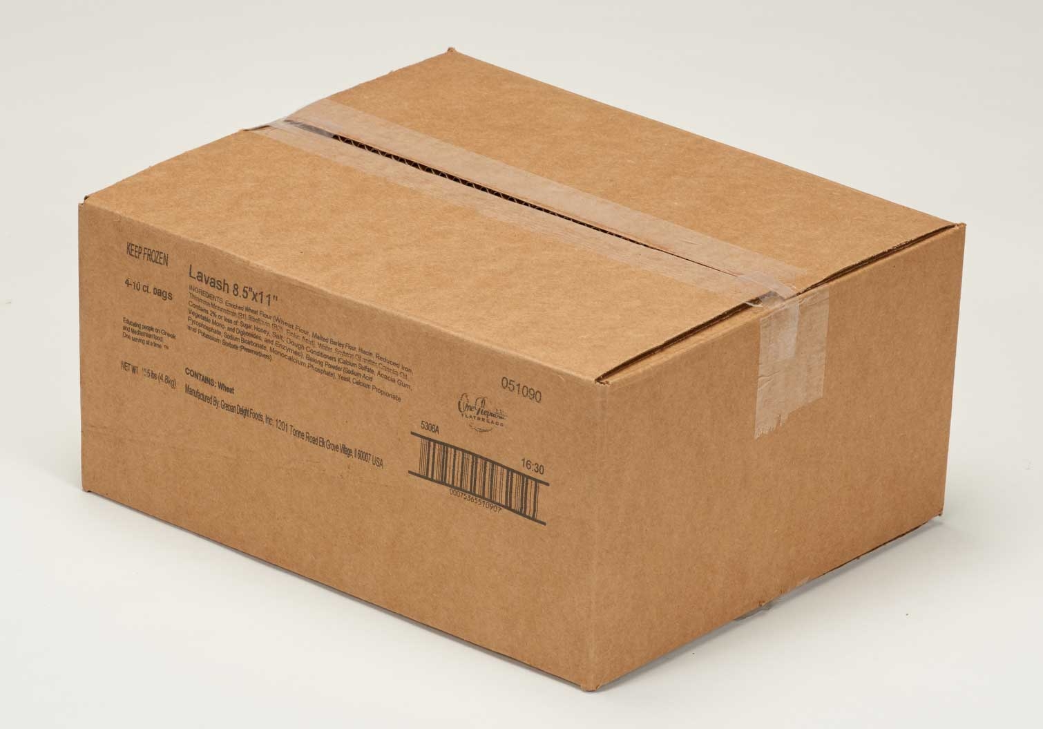 One Republic Lavash Flat Bread, 4.2 Ounce - 10 per pack -- 4 packs per case.