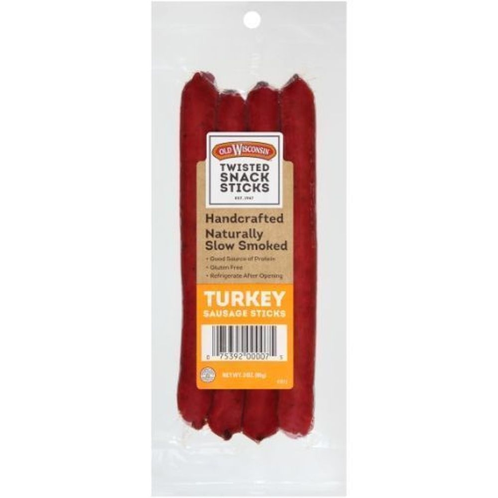 Old Wisconsin Turkey Twisted Link Snack Stick, 3 Ounce -- 56 per case