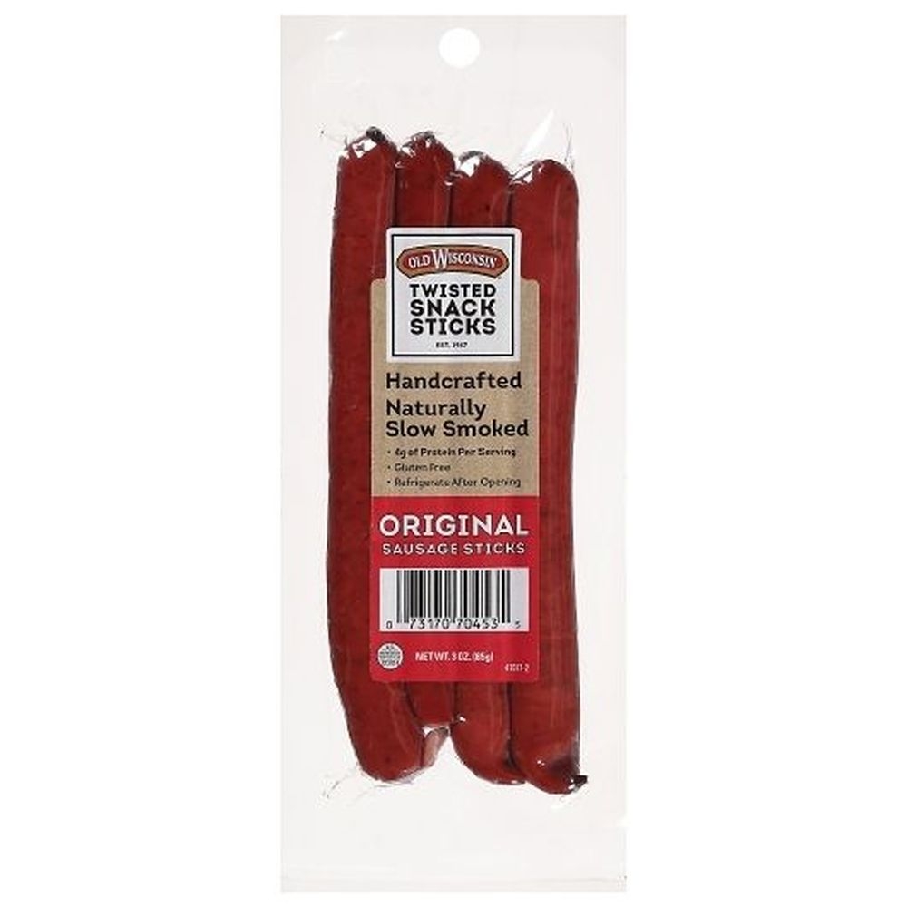 Old Wisconsin Original Twisted Link Snack Sticks, 3 Ounce -- 56 per case
