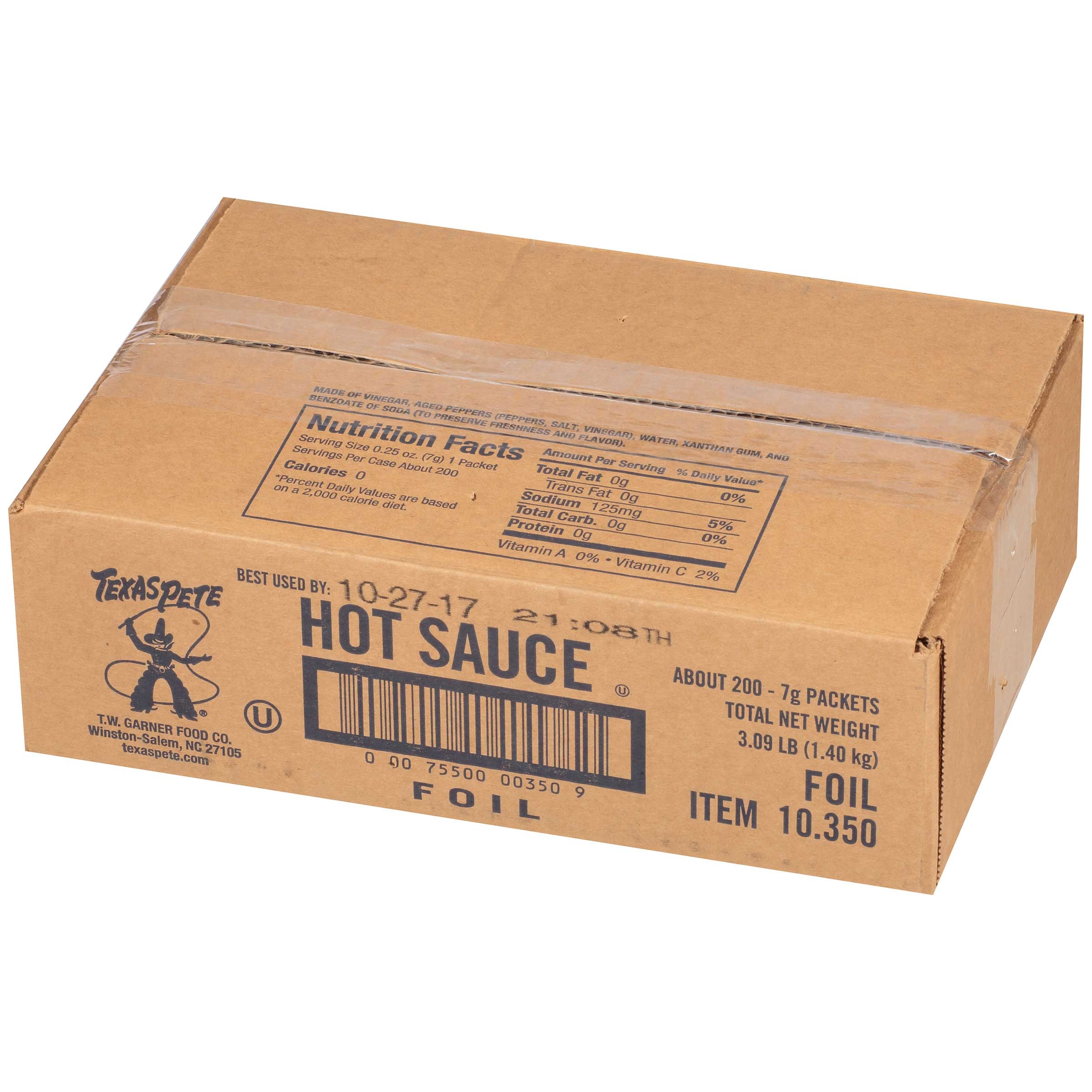 Texas Pete Hot Sauce, 0.015 Pound -- 200 per case.