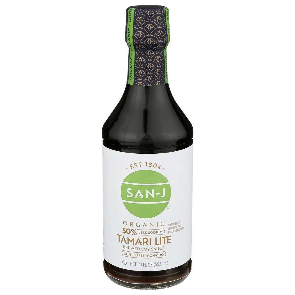 San-J Organic Tamari Lite Soy Sauce, 20 Fluid Ounce -- 6 per case