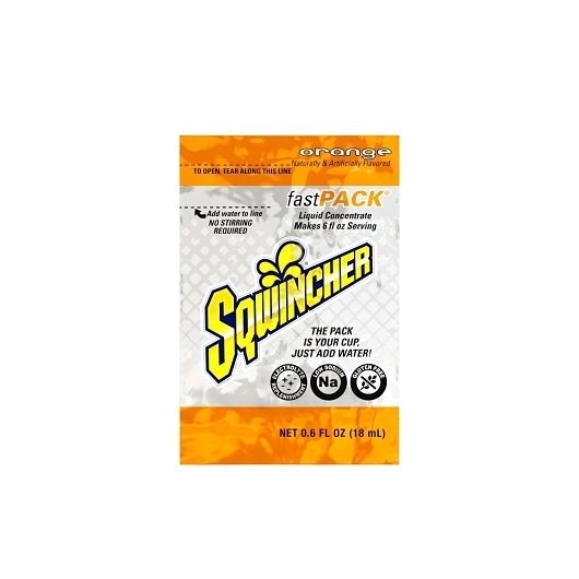 Sqwincher Orange Liquid Concentrate Electrolytes - Fastpack, 0.6 Fluid Ounce -- 200 per case