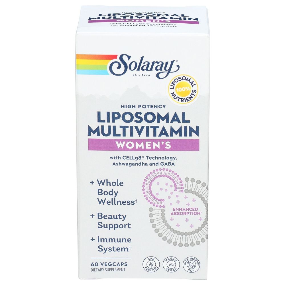 Solaray Liposomal Multivitamin Vegcaps for Womens, 60 count