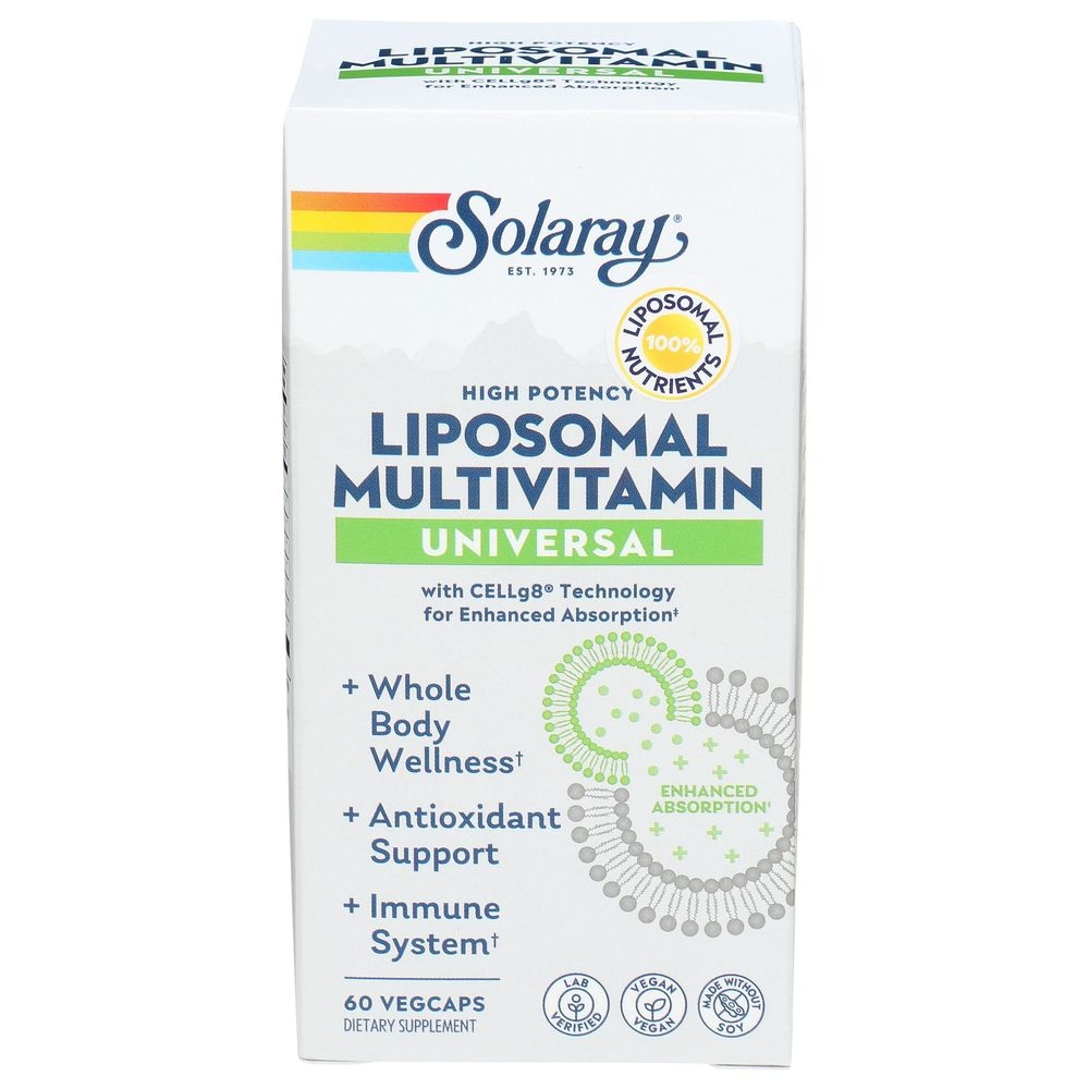 Solaray Liposomal Multivitamin Vegcaps for Universal, 60 count