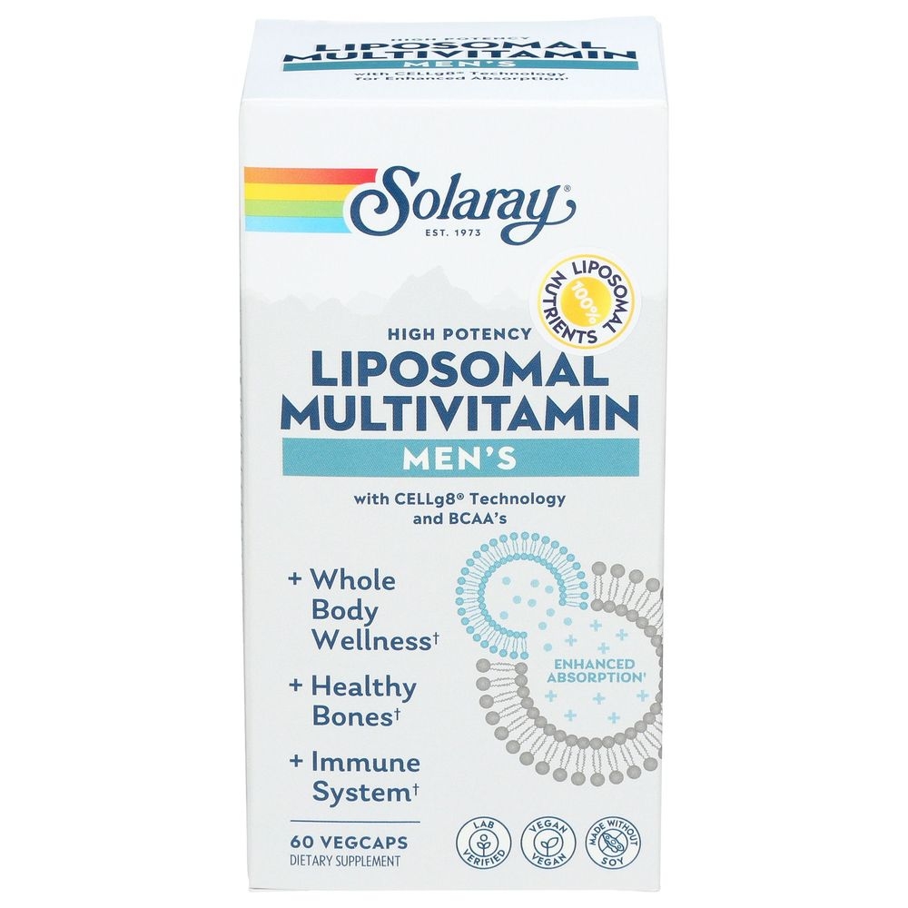 Solaray Liposomal Multivitamin Vegcaps for Mens, 60 count