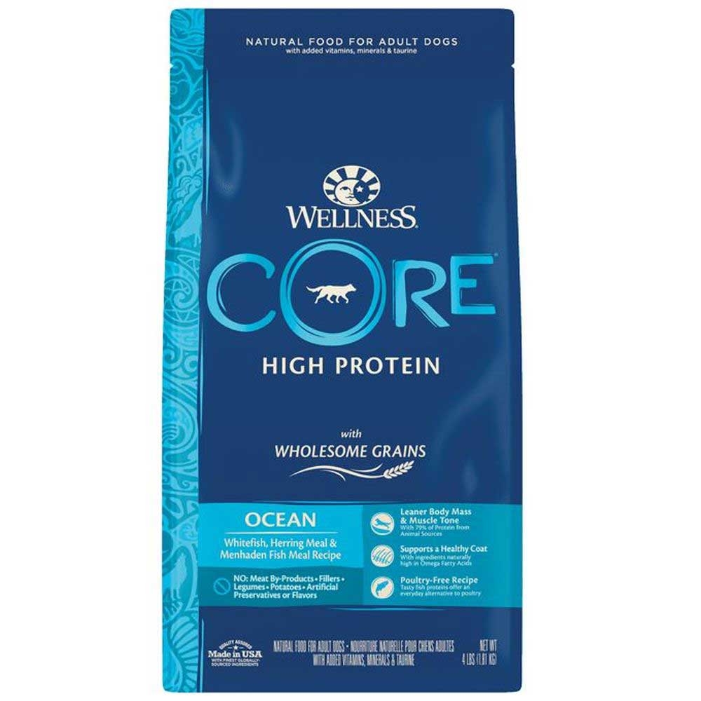 Wellness Core Wholesome Grains Ocean Dog Food, 4 Pound -- 6 per case