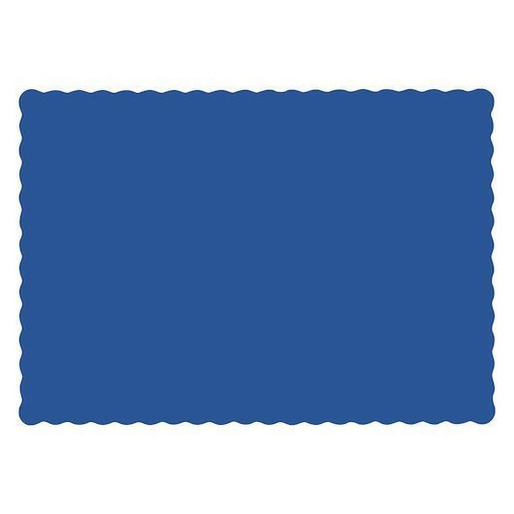 Hoffmaster 9.5 x 13.5 inch Navy Paper Placemat, 1000 count