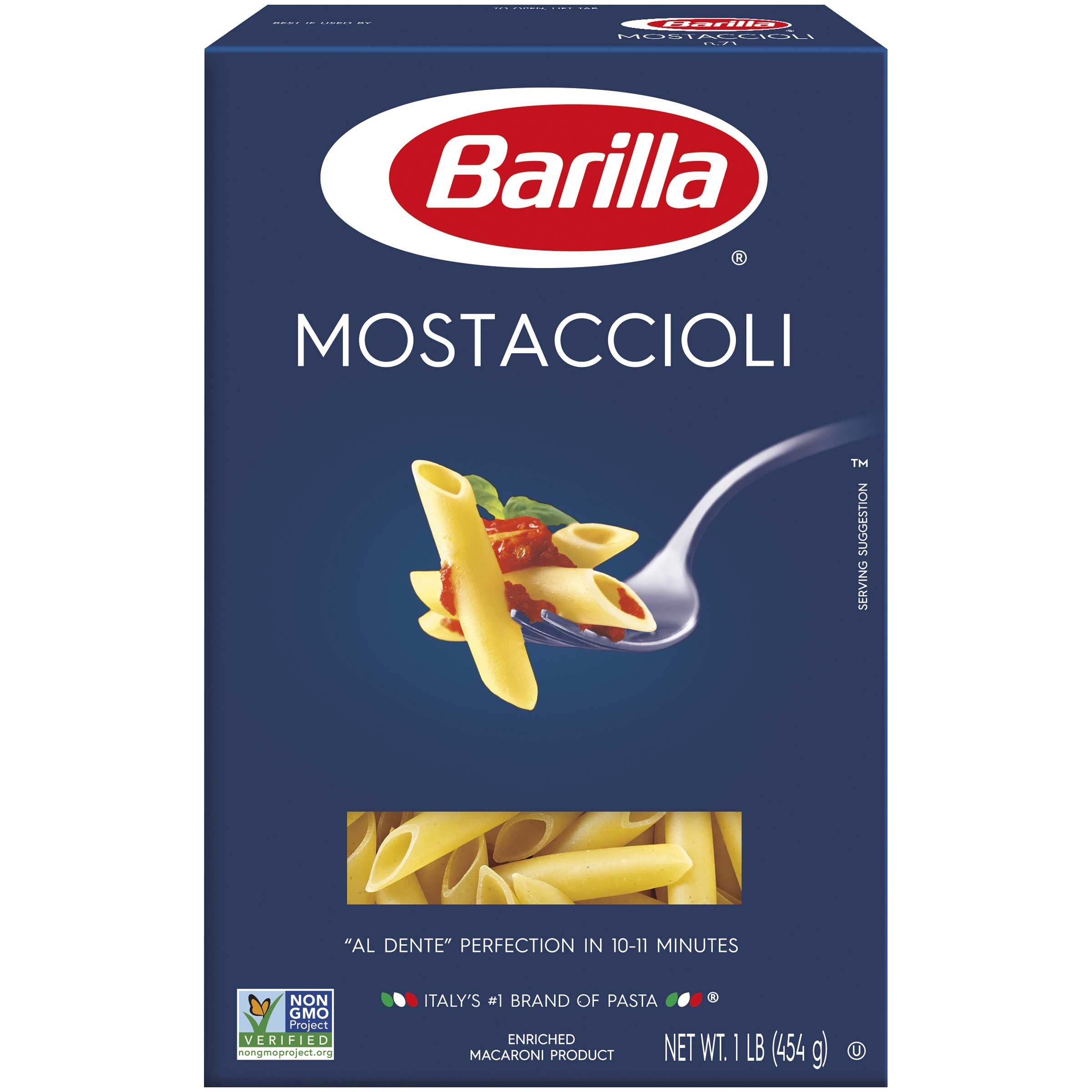 Barilla Mostaccioli Pasta, 16 Ounce -- 12 per case.