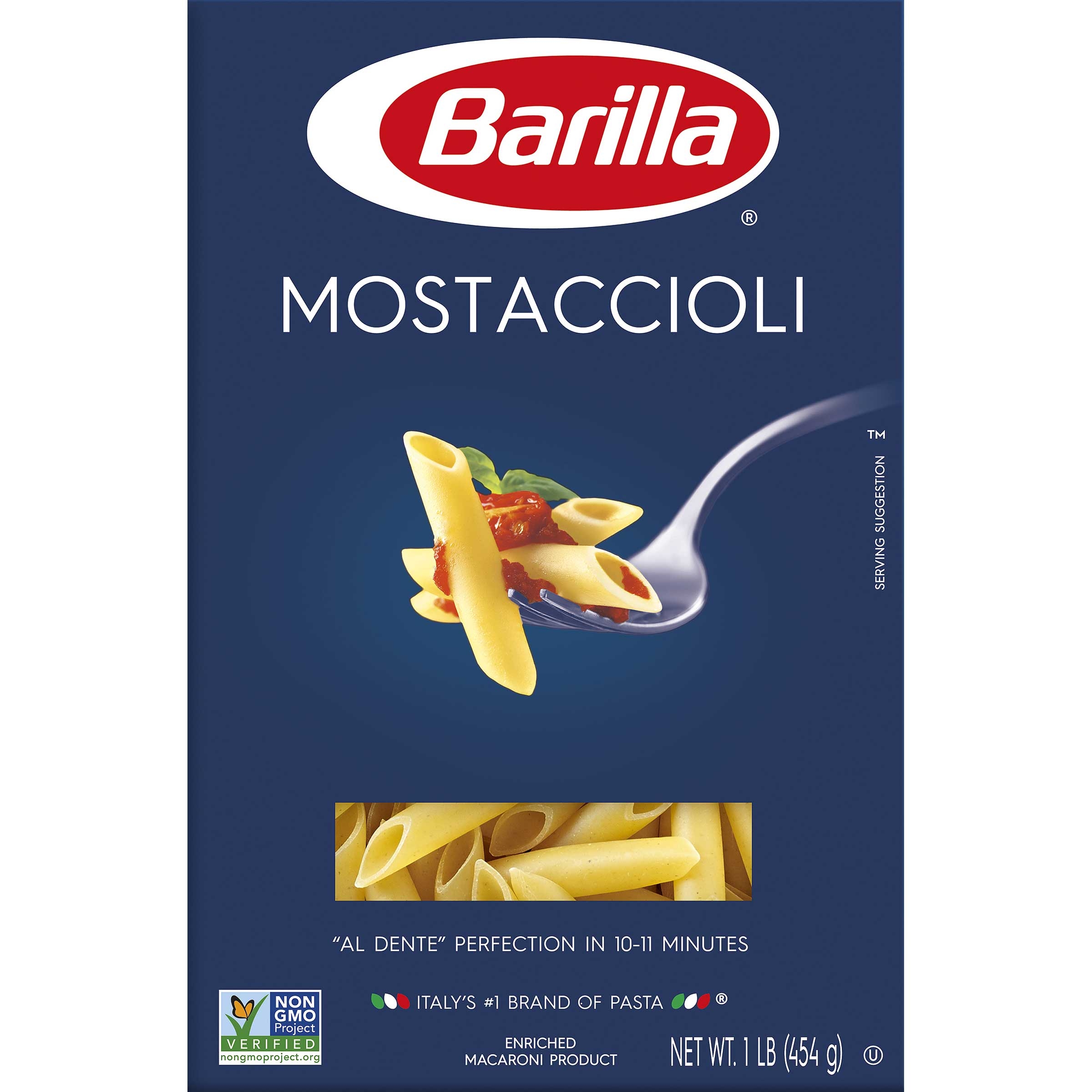 Barilla Mostaccioli Pasta, 16 Ounce -- 12 per case.