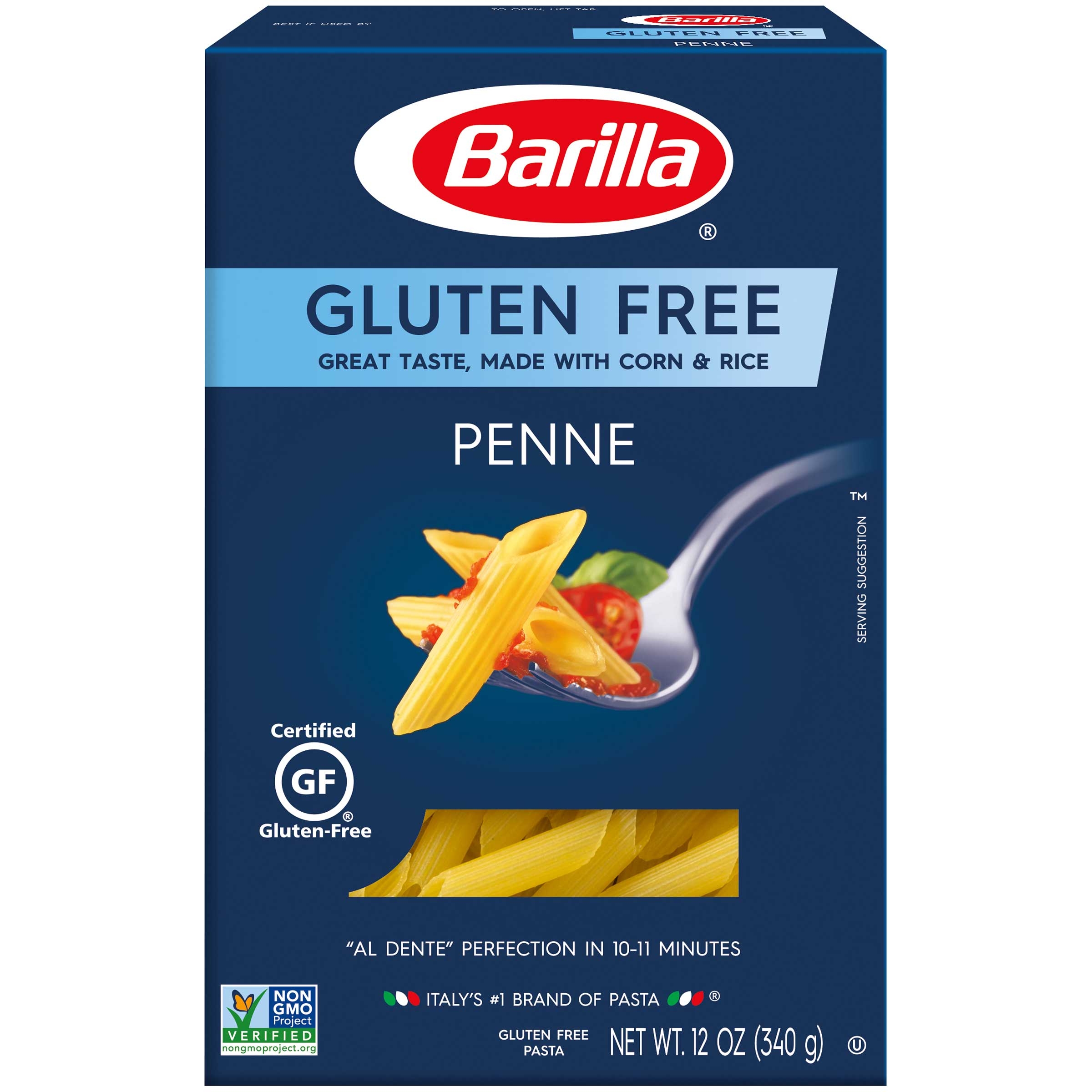 Barilla Gluten Free Penne Pasta, 12 Ounce -- 8 per case.