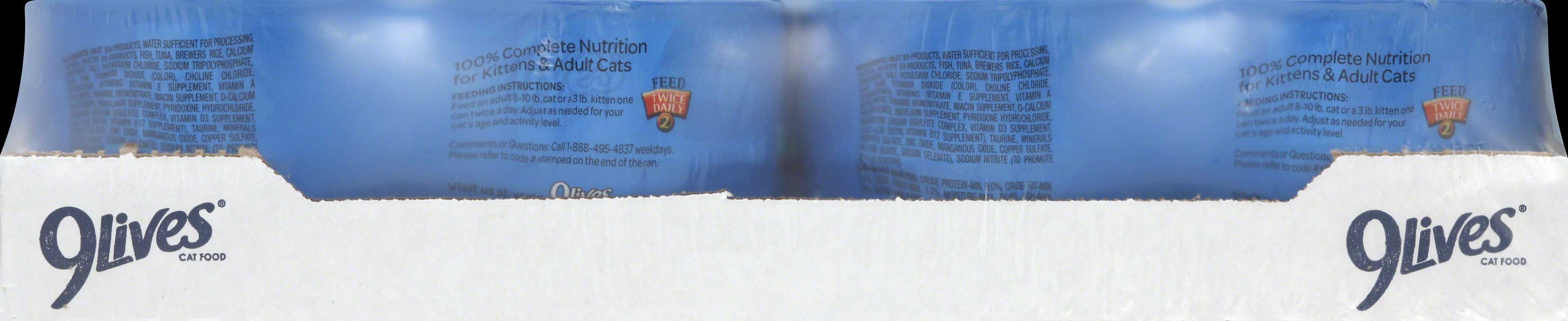 9 Lives Chicken and Tuna Dinner Ground Entree Cat Food, 5.5 Ounce -- 6 per case.