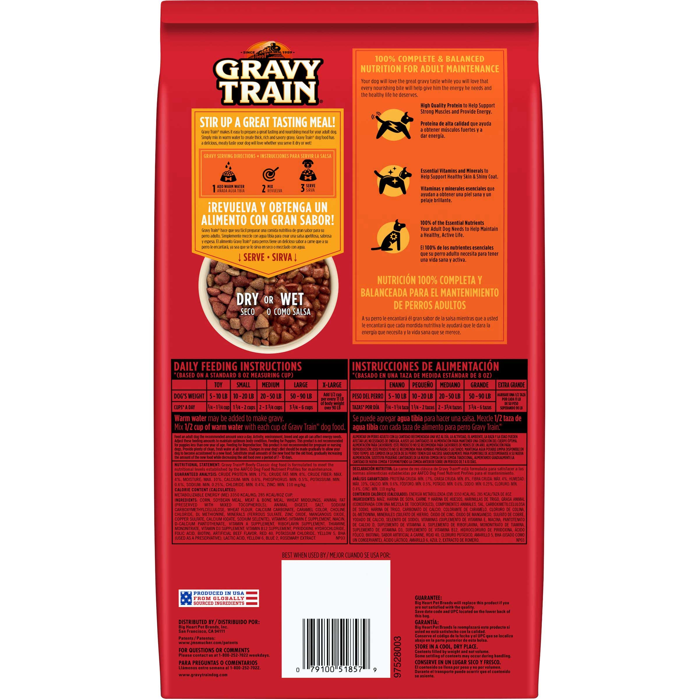 Gravy Train Beefy Classic Dry Dog Food, 3.5 Pound -- 4 per case.
