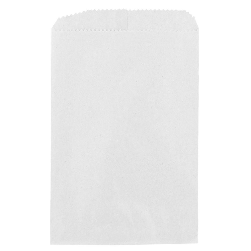 Duro Basis White Merchandise Bag, 6.25 x 9.25 inch -- 3000 per case.