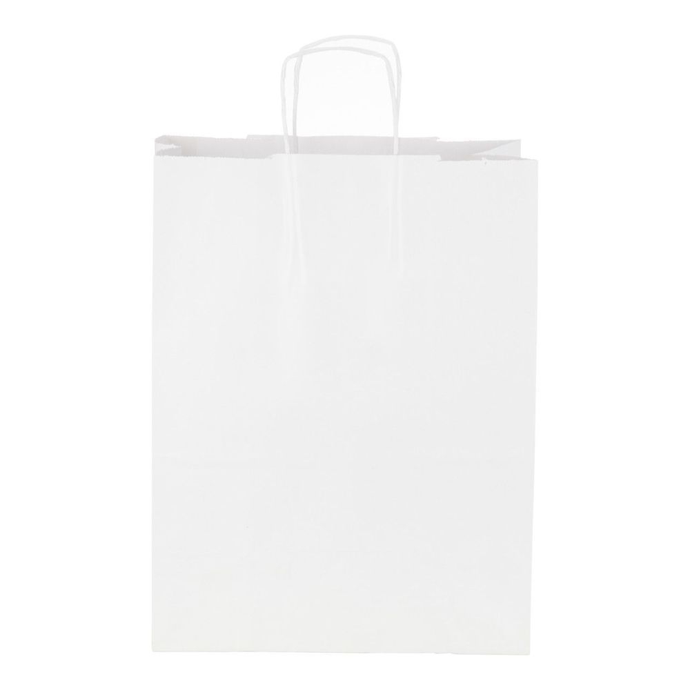 Duro Mart Basis Virgin White Twist Handle Bag, 65 Pound Capacity -- 250 per case.