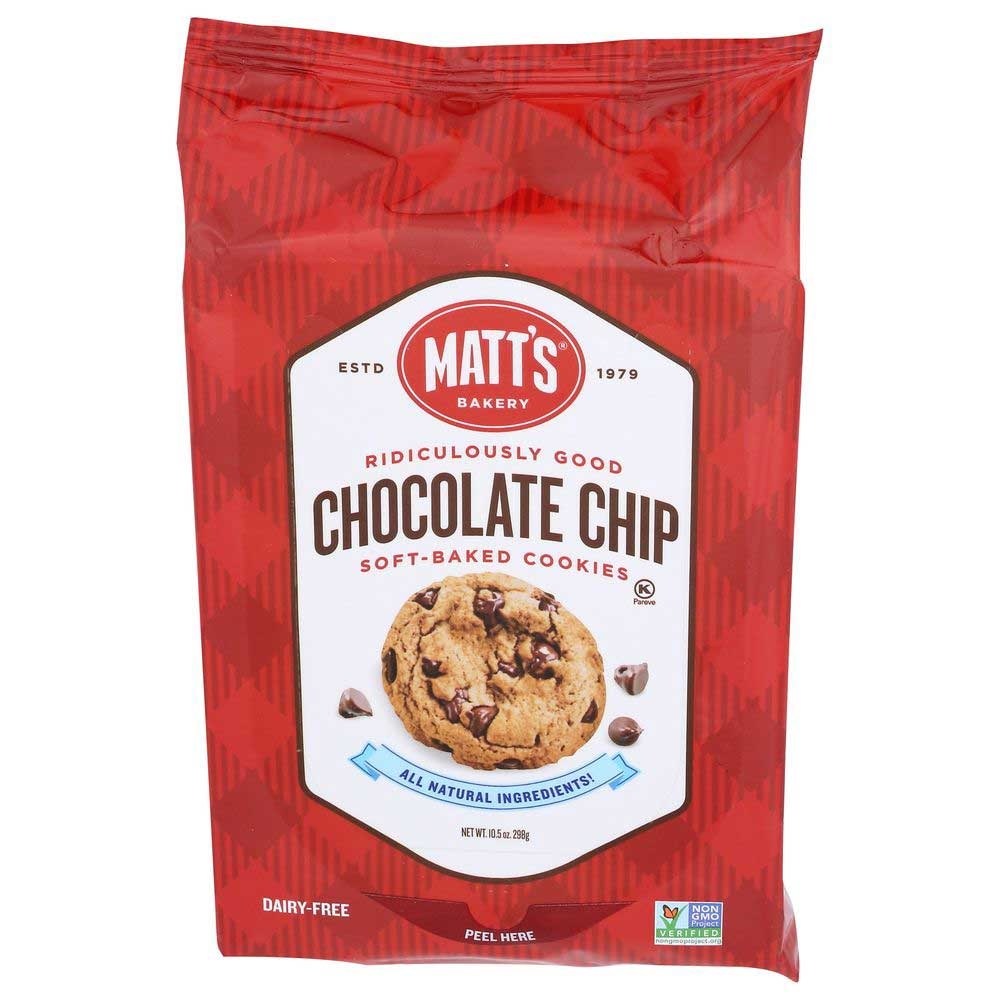 Matts Bakery Chocolate Chip Soft Baked Cookie, 10.5 Ounce -- 6 per case