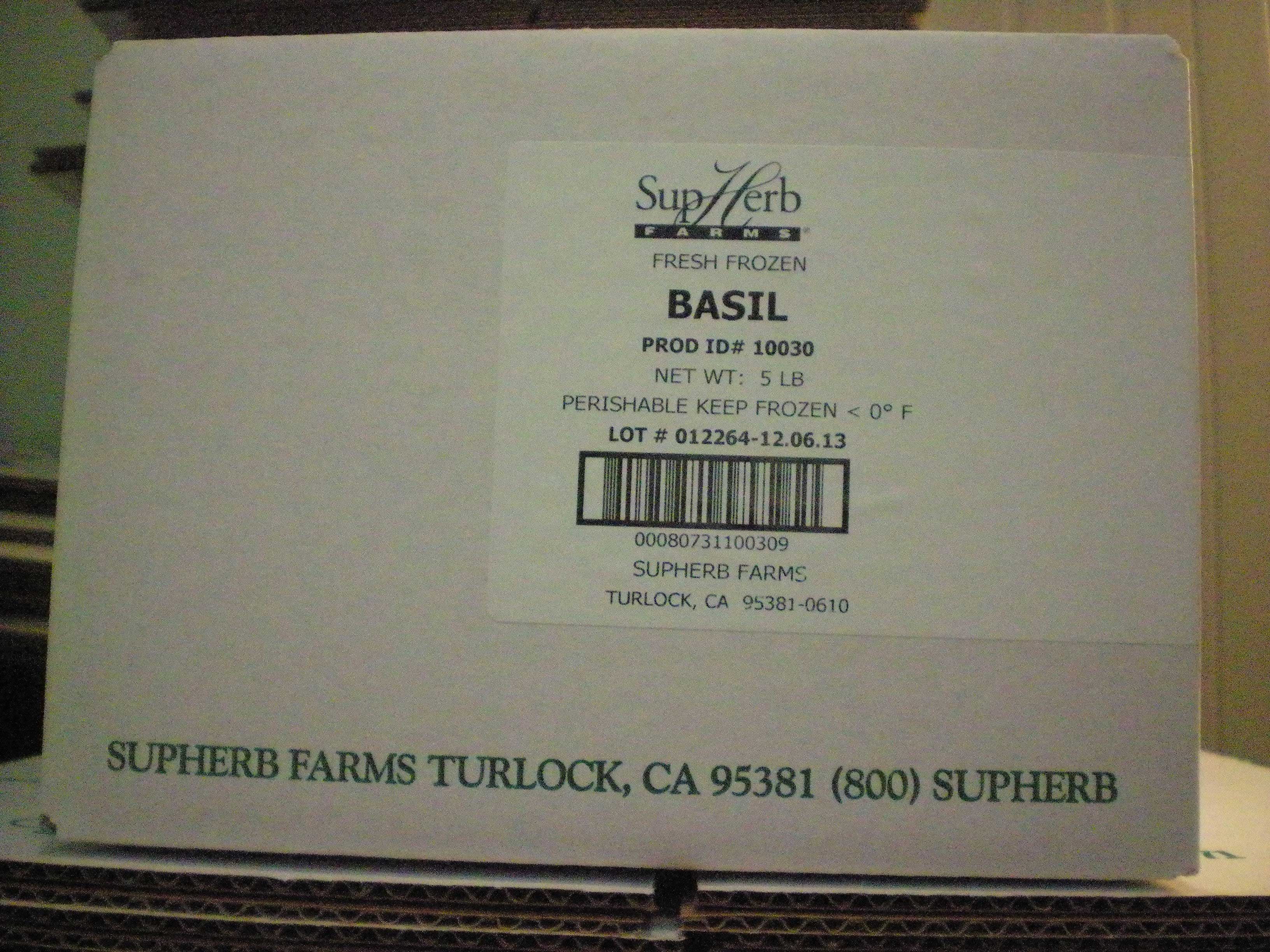 SupHerb Fresh Basil, 5 Pound.
