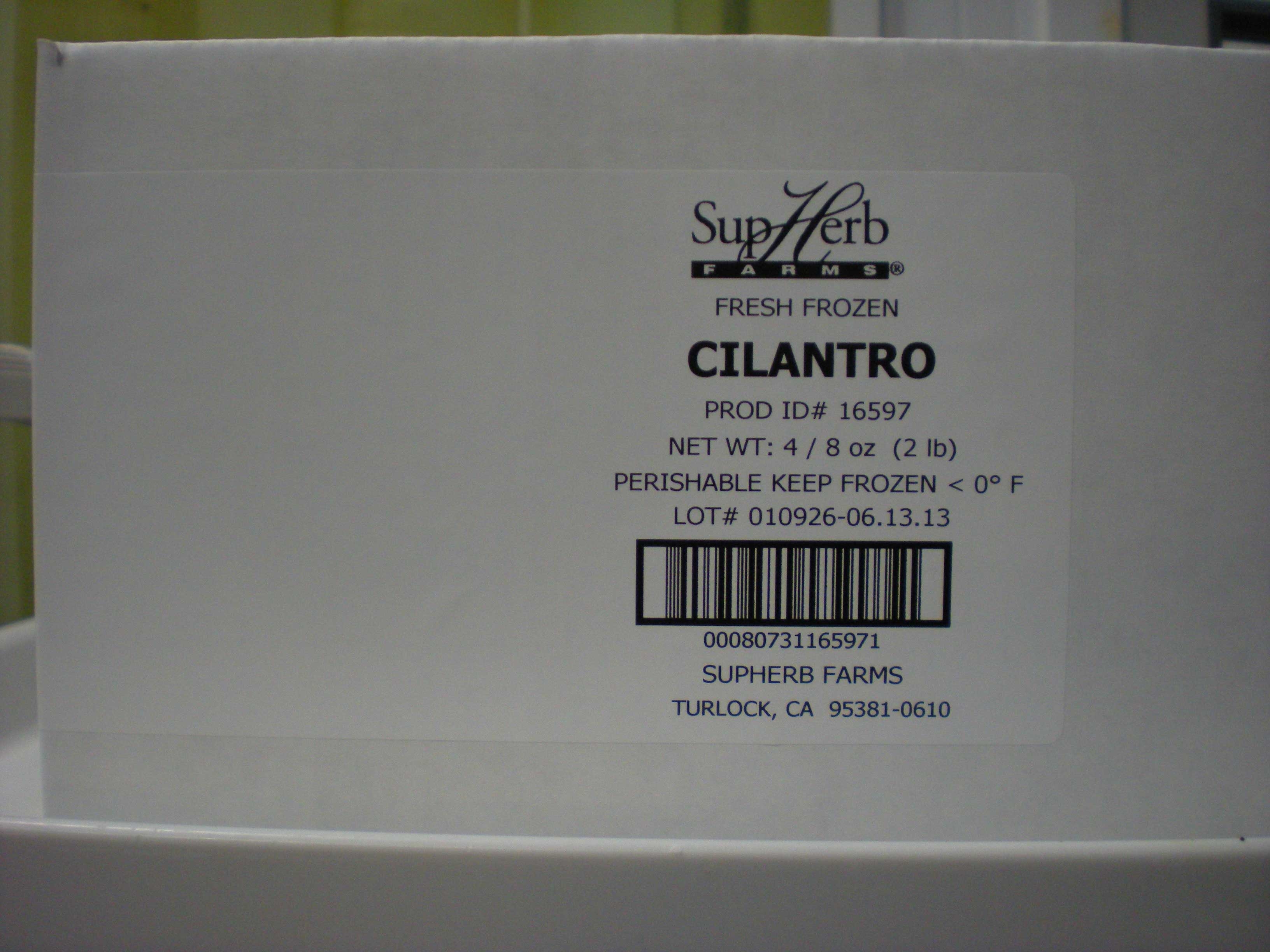 SupHerb Fresh Cilantro, 8 Ounce -- 4 per case.