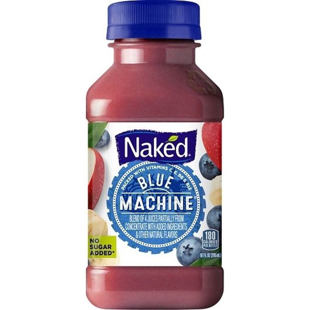 Naked 100 Percent Blue Machine Juice Blend Smoothie, 10 Fluid Ounce - 8 per case