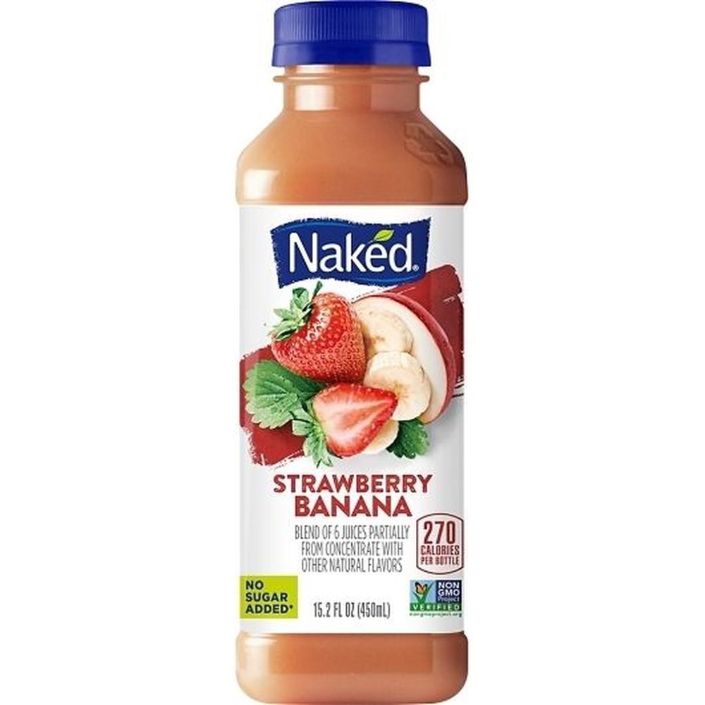 Naked Strawberry Banana Juice Smoothie, 15.2 Fluid Ounce - 8 per case