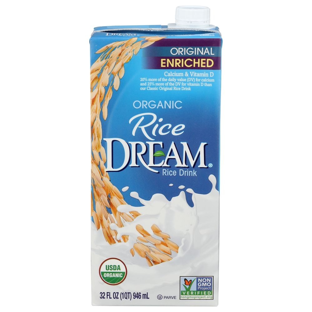 Rice Dream Organic Original Enriched Rice Drink, 32 Fluid Ounce -- 12 per case