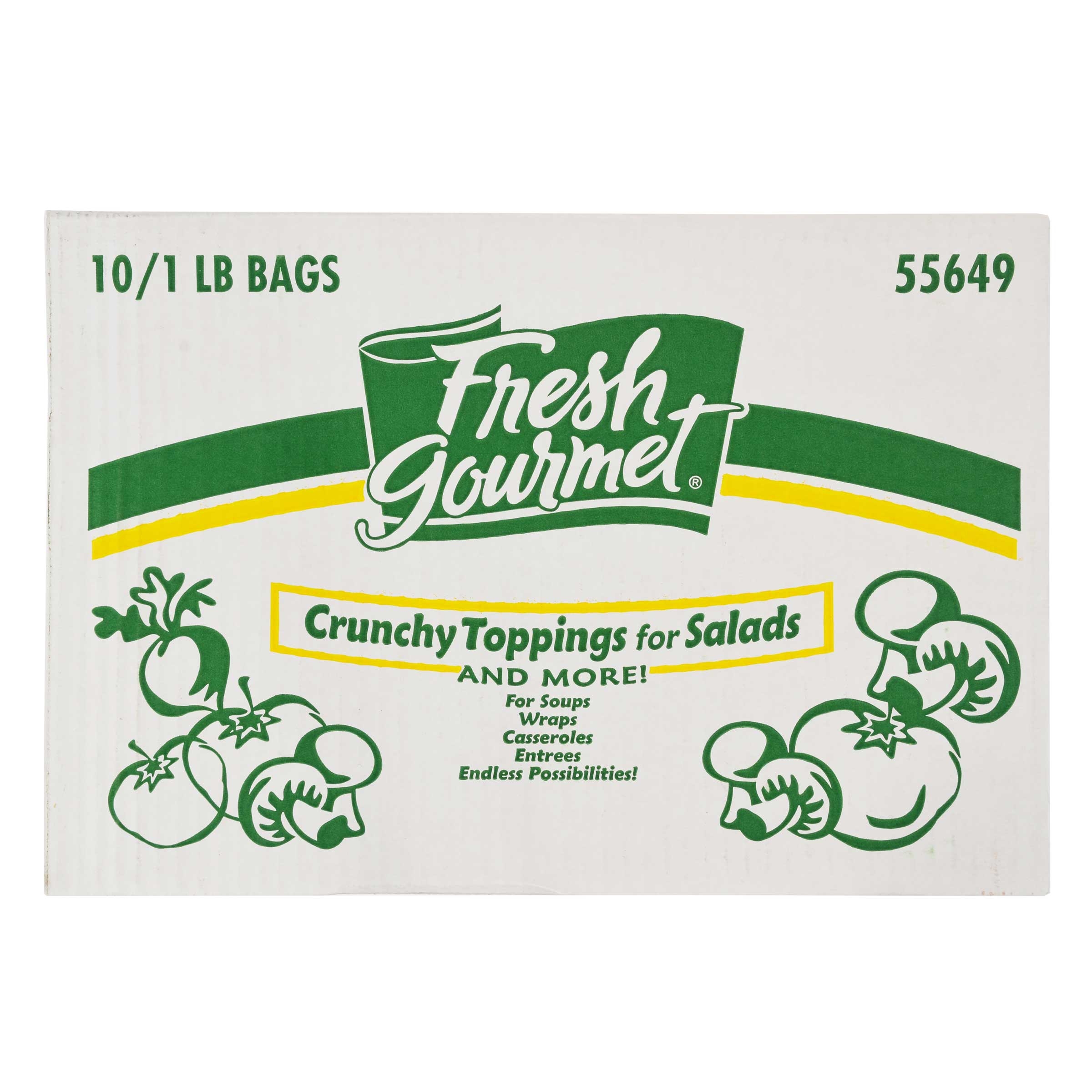 Fresh Gourmets Tri-Color Tortilla Strips - 1 lb. bag, 10 per case