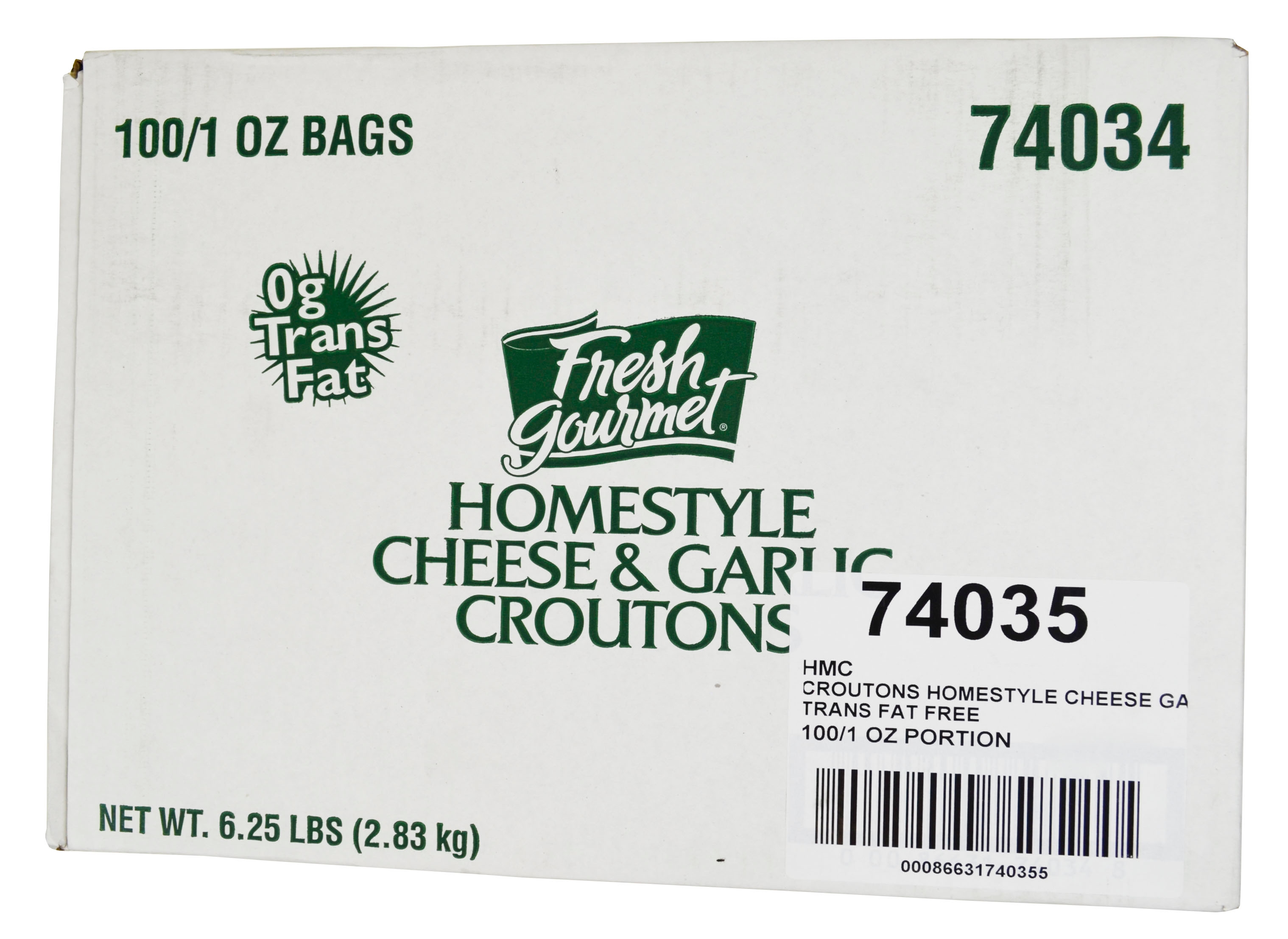 Homestyle Cheese and Garlic Croutons, 1 Ounce -- 100 per case.