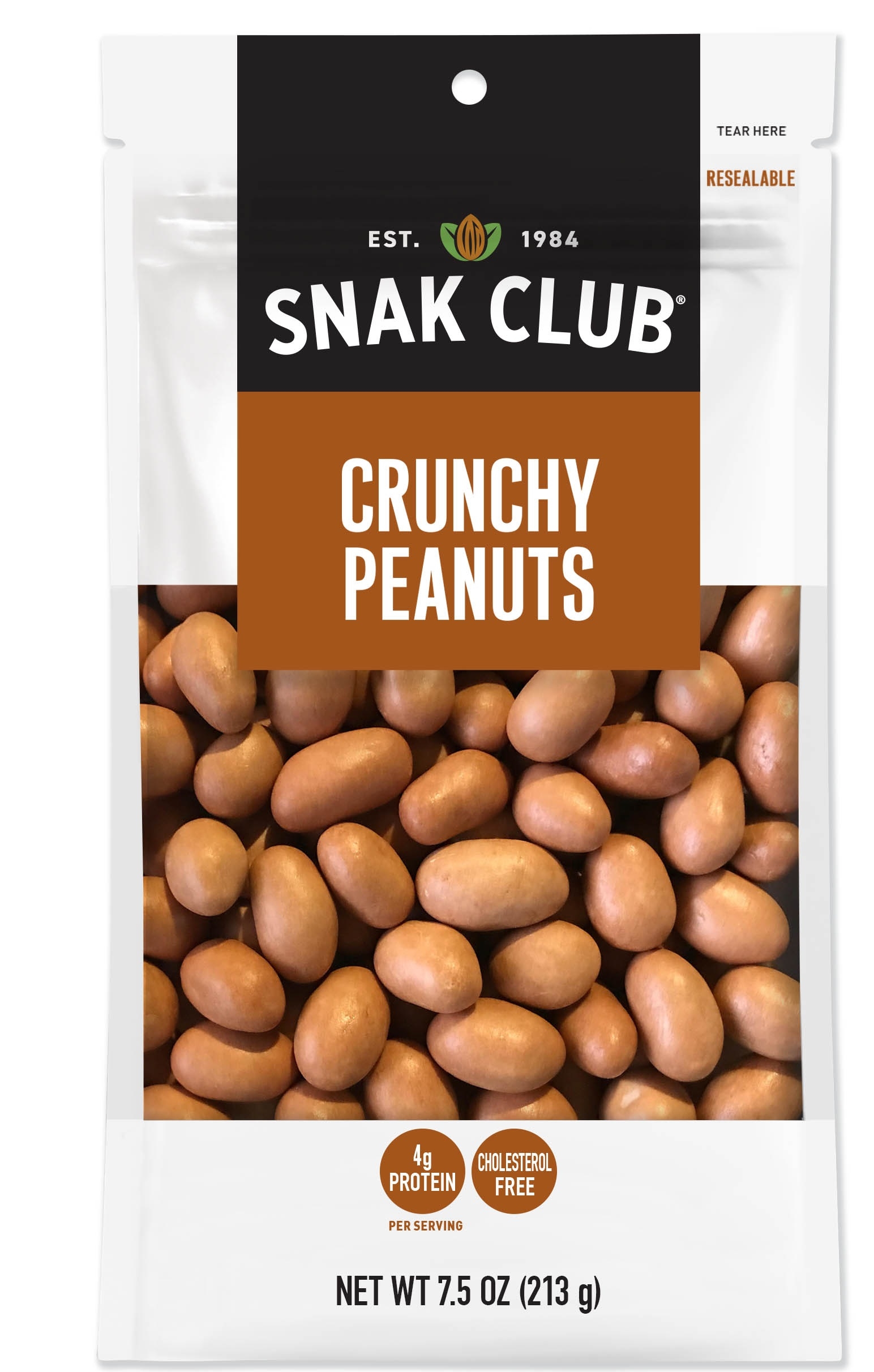 Century Snacks Snak Club Premium Pack Crunchy Peanuts, 7.5 Ounce -- 6 per case