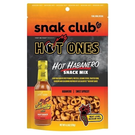 Snak Club Hot Ones Hot Habanero Snack Mix, 4.5 Ounce -- 6 per case