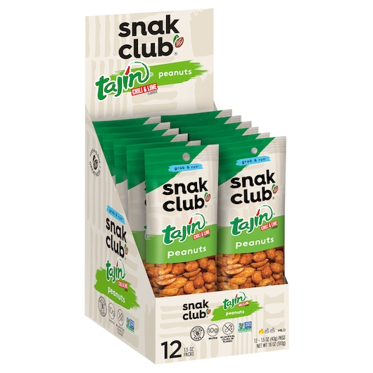 Snak Club Tajin Classico Peanuts, 1.5 Ounce -- 12 per case