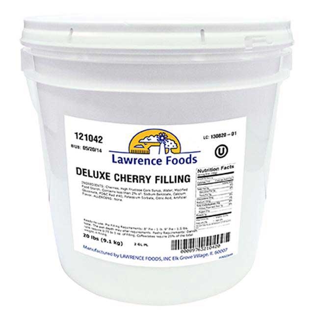 Lawrence Foods Whole Deluxe Cherry Filling,  2 Gallon -- 1 Case
