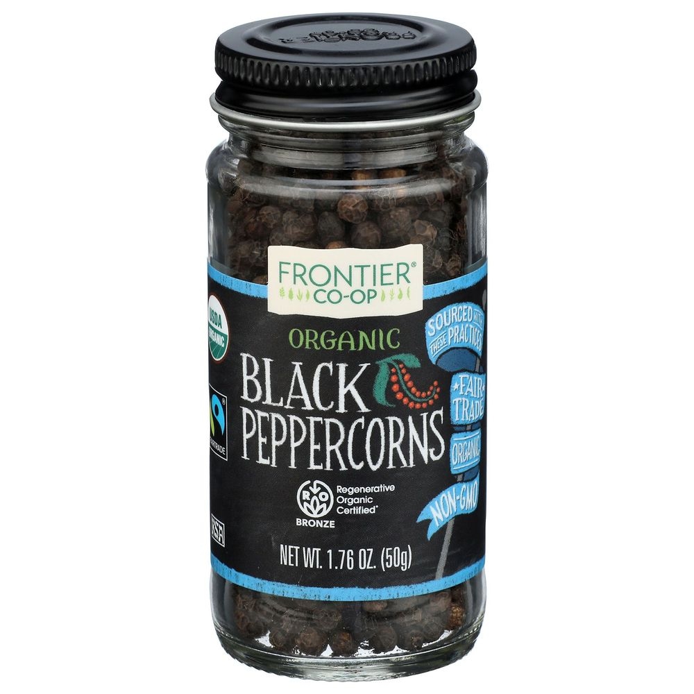 Frontier Organic Black Peppercorn, 1.76 Ounce