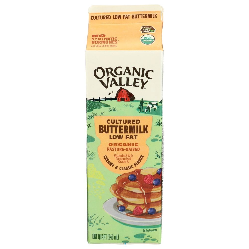 Organic Valley Organic Low Fat Pasteurized Buttermilk, 32 Fluid Ounce -- 12 per case